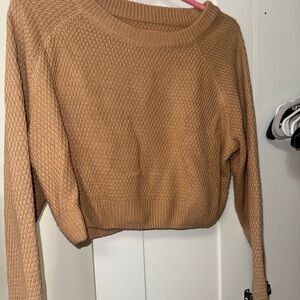 Cozy Tan Knit Sweater